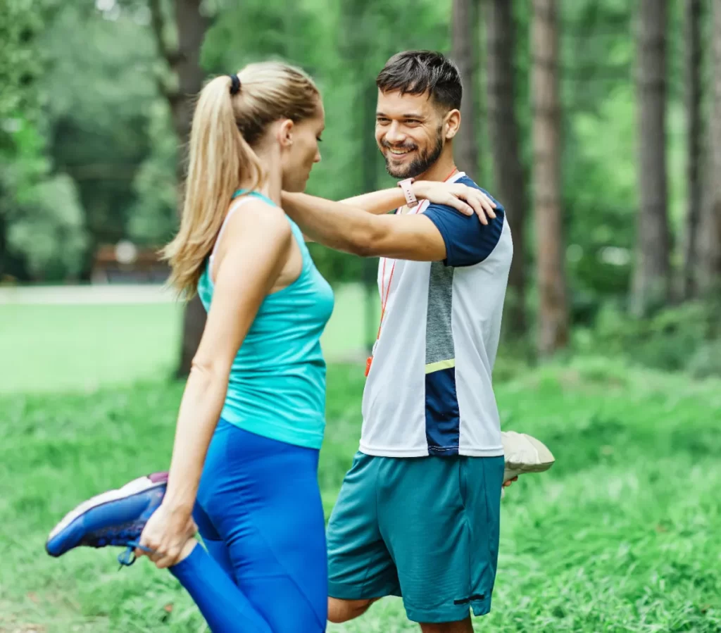 fitness woman man sport exercise coach instructor utc
